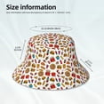 thumbnail image 4 of Daiia Hot Dog Pizza Pattern Bucket Hat - Trendy Cotton Sun Hat for Beach, Golf, Fishing - Fun Outdoor Vacation Boonie for Men and Women, 4 of 9