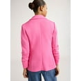 thumbnail image 2 of Scoop Women's and Women’s Plus Relaxed Ultimate ScubaKnit Blazer with Scrunch Sleeves, Sizes XS-4X, 2 of 4