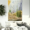thumbnail image 3 of Tuscan Decor Wall Hanging Tapestry, Van Gogh Style Italian Valley Rural Fields with European Scenery Digital Painting Artsy Print, Bedroom Living Room Dorm Accessories, 40 X 60 Inches, by Ambesonne, 3 of 5