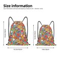 thumbnail image 2 of Saiise Boho Cute Owls Pattern Sports Drawstring Backpack - String Swim Gym Bag with Wet Proof Pocket for Women&Men-Medium, 2 of 6