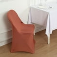 thumbnail image 6 of BalsaCircle 6 Terracotta Spandex Stretchable Folding Solid Chair Covers Slipcovers Wedding decorations, 6 of 8