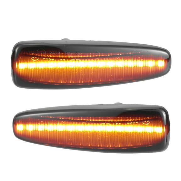 Unique Bargains 1 Pair LED Side Marker Light Turn Signal Lights for Mitsubishi Lancer VIII 2008-2017 8351A001 Black Lens