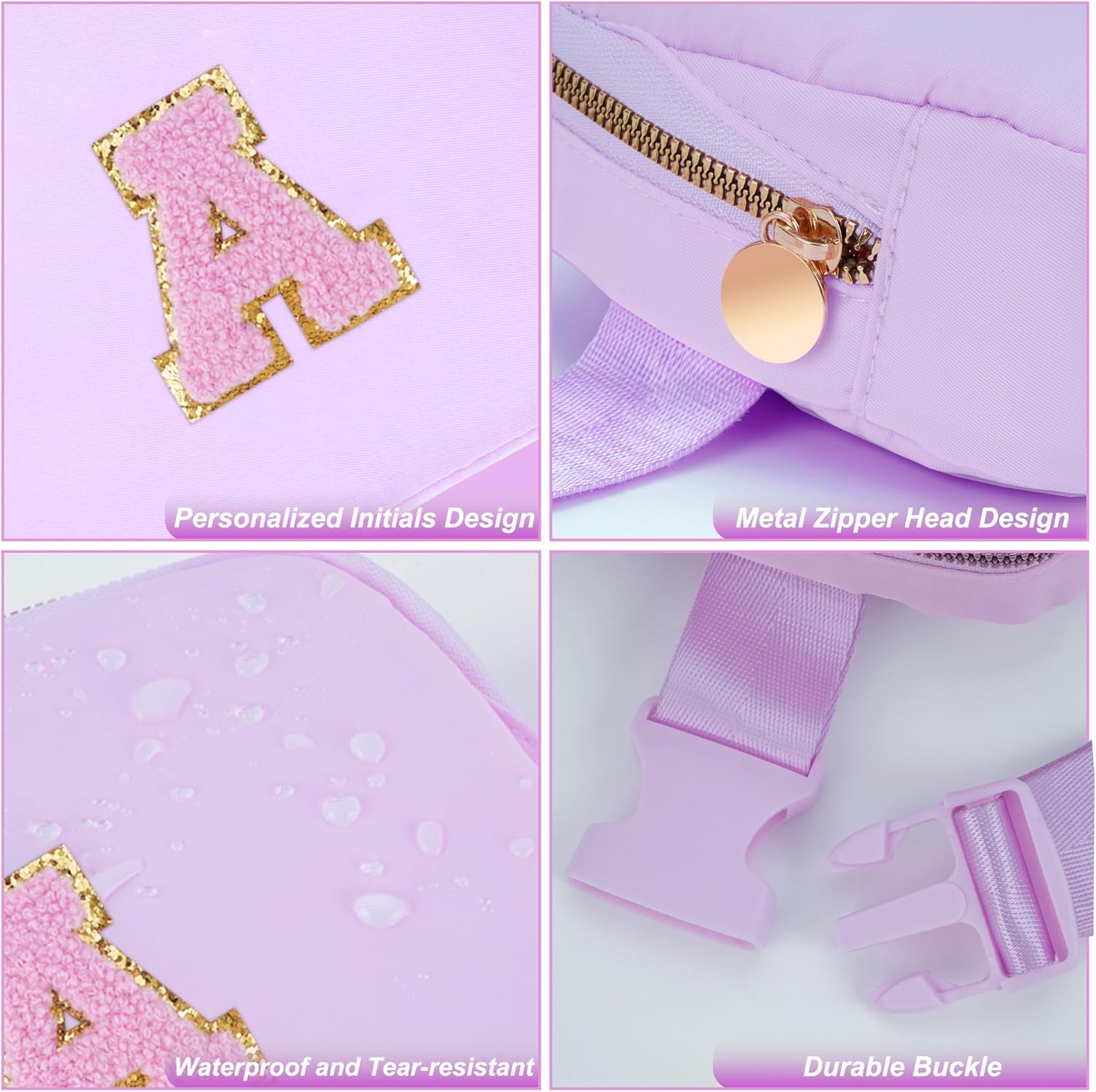 DAKIMOE Personalized Fanny Pack with Letter Initial photo 2