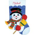 thumbnail image 2 of Snowman With Broom Stocking Felt Applique Kit  16 Long, 2 of 2