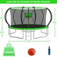 thumbnail image 6 of Jump Into Fun Trampoline, 14FT 10FT 12FT 16FT 1400LBS Trampoline for Adults and Kids, Trampoline with Enclosure, Basketball Hoop and Basketball, Outdoor Heavy Duty Pumpkin Trampoline, 6 of 8