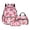 Pink-Hibiscus, variant on Kuiaobaty Dinosaur Bone Print Backpack Set with Lunch Bag for Kids 17 Inch Backpack and Pencil Case with Zipper Reusable Insulated Lunch Box and Pencil Pouch for School Camping