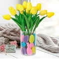 thumbnail image 2 of THHEIC Easter Decorations Set, 15 PCS Artificial Tulips with 30 PCS Bunnies Vase Filler, Spring Home Decoration Centerpieces for Tables, No Vase Included, Party Table Decor, 2 of 8