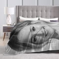 thumbnail image 3 of Jennifer Lawrence Flannel Blanket Soft Air Conditioner Blanket Anti-Pilling Lap Blanket for Sofa Bedroom Living Room 50x40 inch, 3 of 5