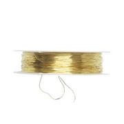 22m Iron Wire Cord for Jewelry Making Wedding Flower Arranging 0.3mm Gold