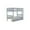 Gray, variant on GZXS Twin Over Twin Bunk Bed with 2 Drawers, Convertible into 2 Twin Beds, Solid Rubber Wood Frame with Ladder and Guardrails, White