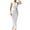 White, variant on Bodycon Dress for Women Midi Sheath Gown Split Crew Neck Cocktail Dresses Backless Sleeveless Party Dresses