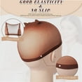 thumbnail image 2 of 100 Pieces Wig Cap Elastic Medium Nylon Stocking Caps Stretchy Stocking Wig Caps Secure Your Hair, Lightweight, Breathable (Dark Brown), 2 of 2