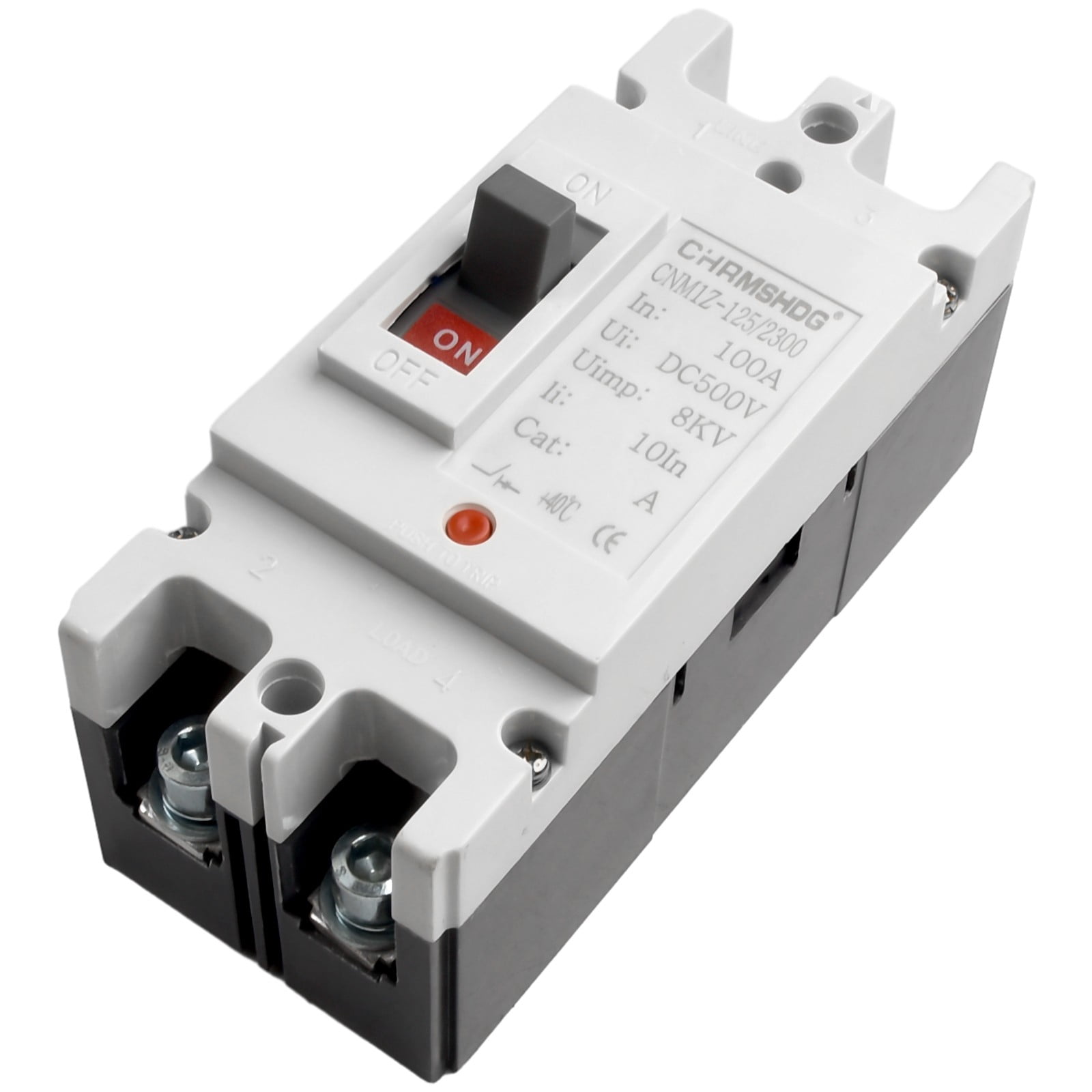 DAMIFU DC 500V Circuit Breaker 100A 125A 160A Battery Protector MCCB Solar PV Car Power Short Ciruit Cut Off Circuit Breaker 100A