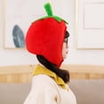 thumbnail image 4 of Cute Strawberry Headgear Sleeping Pillow Toy Fruit Headwear Accesorio de disfraz Cubierta de cabeza suave para fiesta de Halloween Regalos Sunnimix Sombrero de fiesta, 4 of 7