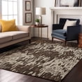 thumbnail image 5 of HomeRoots 677788 9 x 12 ft. Brown, Ivory & Taupe Striped Washable Machine Made Rectangle Area Rug with UV Protection, 5 of 9