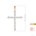 thumbnail image 3 of ANGARA Lab Grown Diamond Dotted Cross Pendant for Women in 14K Rose Gold (Size-3.3mm| Color-F-G| Clarity-VS) | April Birthstone, Anniversary, Jewelry Gift for Women | Lab-Grown Diamond Necklace, 3 of 7