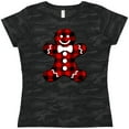 thumbnail image 3 of Inktastic Buffalo Plaid Gingerbread Man Women's T-Shirt, 3 of 5