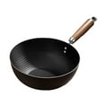 thumbnail image 2 of Sartén wok de hierro para saltear, multiusos, resistente, pequeña, tradicional china, wok para 22 cm, 2 of 9