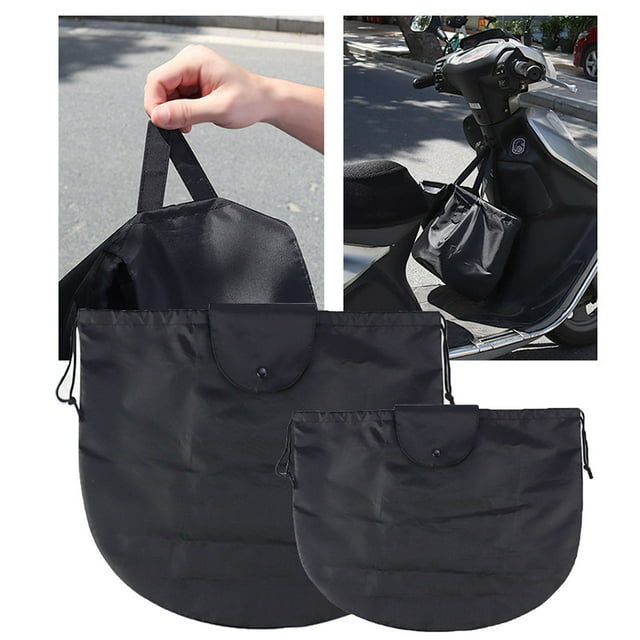 Neinkie Helmet Carrying Case Scratch-resistant Large Capacity Waterproof Fabric with Closing Buckle Drawstring Convenient Storage Fine Sewing Extra Large Motorcycle Helmet Storage Bag for Outdoor