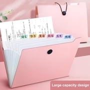 Vobzolite 4 Pack File Folders Letter Size Buckle Design Classified File Folders Documents A4 File Folders - 8 Pockets Plastic File Dividers for Home Office