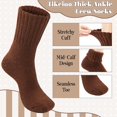 thumbnail image 2 of Jtbuh XLY Women Winter Casual Calf Socks Thick Warm Cozy Cushioned Ankle Crew Socks Cute Boot Socks for Winter 3-5 Pairs, 2 of 6