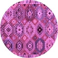 thumbnail image 1 of Ahgly Company Indoor Round Oriental Purple Modern Area Rugs, 7' Round, 1 of 4