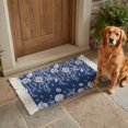 thumbnail image 6 of Area Rug with Tassels 2' x 3', Summer Sea Starfish Coral Shell Kitchen Runner Rug for Hallway Bedroom Throw Rugs, Marine Life on Blue Soft Door Mat for Bathroom Entrance Living Room, 6 of 9