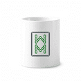 thumbnail image 1 of Mahjong Bar 8 Tiles Pattern Toothbrush Pen Holder Mug Cerac Stand Pencil Cup, 1 of 2
