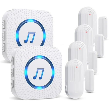 CallTou Wireless Door Chime Alarm, 500FT Range, 26 Chimes, Adjustable Volume for Home or Business