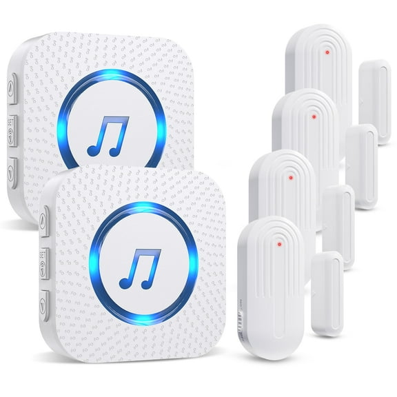 CallTou Wireless Door Chime Alarm, 500FT Range, 26 Chimes, Adjustable Volume for Home or Business