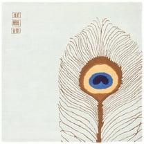 SAFAVIEH Soho Carleton Abstract Area Rug, Grey/Brown, 6' x 6' Square