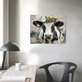 thumbnail image 4 of ARISTURING Farm Animal Canvas Wall Art Country Cow Pig Pictures Painting Vintage Farmhouse Animal Poultry Canvas Print Art Decor Framed for Home Nursery Kitchen Decoration, 4 of 6