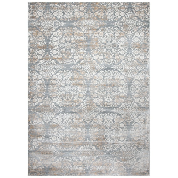 SAFAVIEH Isabella Johna Suzani Area Rug, Silver/Ivory, 9' x 12'