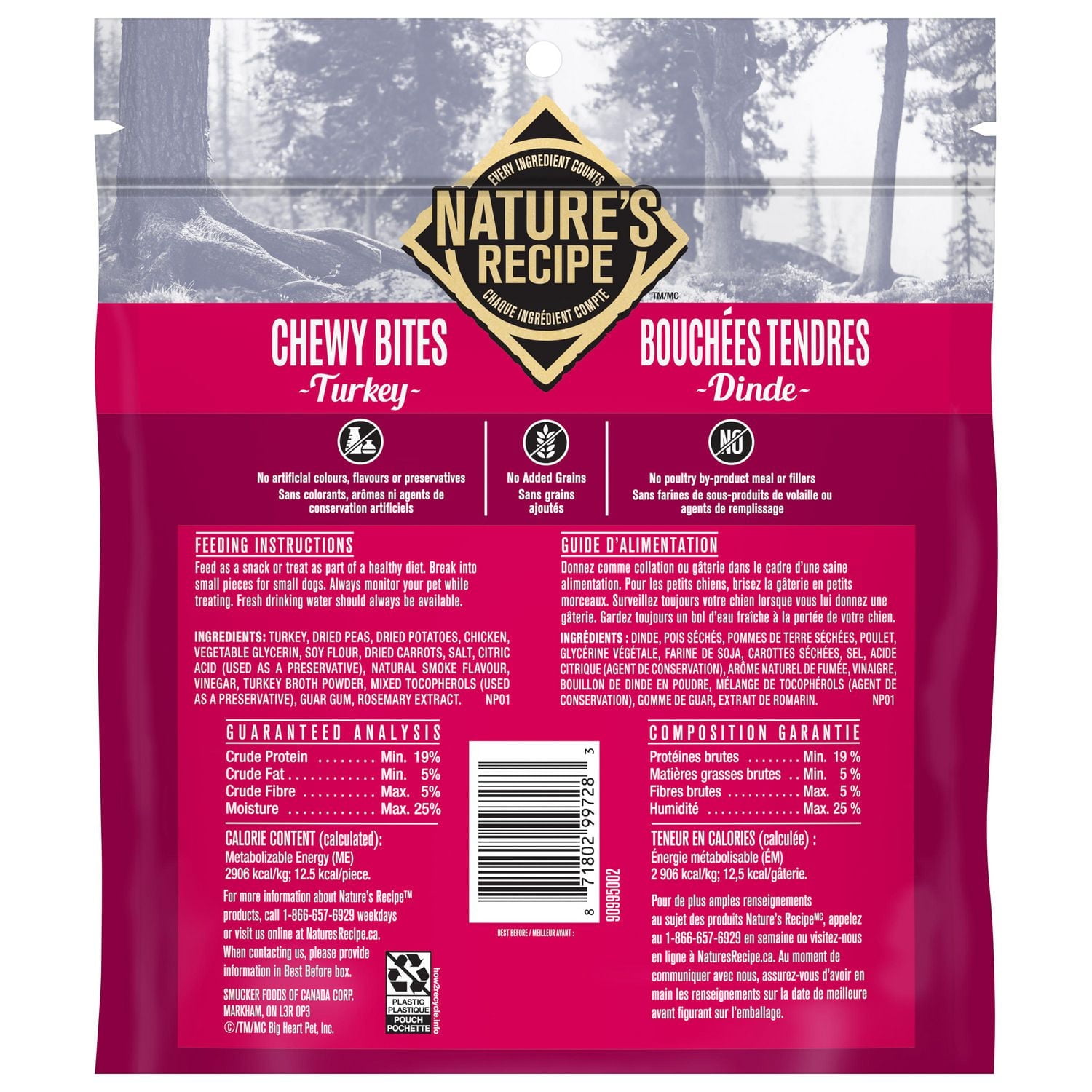 Nature's Recipe Chewy Bites gâteries pour chiens à la dinde