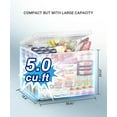 Chest Freezer, Deep Freezer 5 Cubic Feet with Removable Baskets & 7