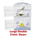 thumbnail image 4 of Large Deluxe Open Top Parakeet Lovebirds Flight Cage House with Detachable Rolling Stand for Finches Canaries Cockatiels Budgie Parrotlet Conures Pet Birdcage, 4 of 9