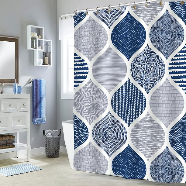 Navy Shower Curtain Liner 72 X 78 Boho, Shower Curtain Liner 72 X 76 French Doors Exterior