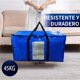 thumbnail image 4 of Cajas Mudanza, Paquete 8 Bolsas de Mudanza Extra Grandes, Cajas para Mudanza con Asas Reforzadas y Bolsillo para Etiquetas, Suministros Mudanza, Ventana Transparente (Azul), 4 of 7