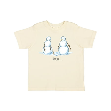 

Inktastic Bless You Sneezing Snowman Gift Toddler Boy or Toddler Girl T-Shirt