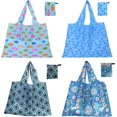 thumbnail image 1 of Reusable Grocery Bags For Shopping Packable Large Tote Bag Foldable Bulk Washable with Handles 2-4-6-8 Pack Groceries Bags, 1 of 7