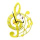 thumbnail image 1 of Reloj de pared con diseño de nota musical, acrílico, silencioso, para oficina, dormitorio y sala de estar. Dorado, 1 of 9