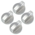 thumbnail image 6 of HEALEEP 4Pcs Zinc Alloy Stove Knobs Silver Round for Range Replacement and Burner Control, 6 of 8