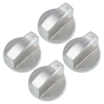 4 Pcs Electric Stove Knobs Replacements Range Gas Burner Silver