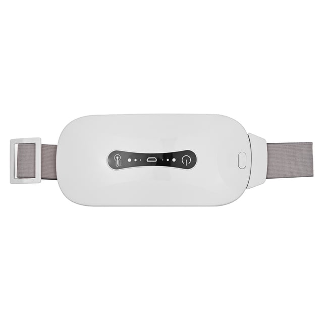 Graflsoa USB Rechargeable Heating Belt for Menstrual Pain Relief with 3-Level Heat & Massage, Portable & Lightweight, White/Pink Options