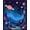 Blue, Pattern 1, variant on ODIKA 6'x9' Machine Washable Non-Slip Area Rug, Cosmic Swirl Nebula Floor Art Celestial Vortex Aesthetic High Traffic Rug, Gray, 130506