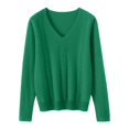 thumbnail image 5 of MVRLSH Women's Oversized Sweaters for Women Lightweight Wool Knit V Neck Long Sleeve Casual Loose Pullover Fall Fashion Tops Cardigan Sweater Green - L, 5 of 6