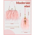 thumbnail image 2 of CAILDANL Women Ostrich Feather Tote Bag Fluffy Purse Clutch Feather Evening Handbag for Wedding, 2 of 6