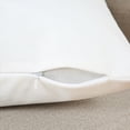 thumbnail image 3 of Juego de 2 fundas de almohada de lino con retazos a rayas, fundas de almohada modernas con acento de piel sintética, color negro, 3 of 6