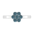 thumbnail image 3 of 1/2 Carat Blue Diamond Cluster Ring in 10K White Gold (Ring Size 7), 3 of 6