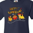 thumbnail image 4 of Inktastic Happy Thanksgiving Turkey Train with Food Youth T-Shirt, 4 of 5